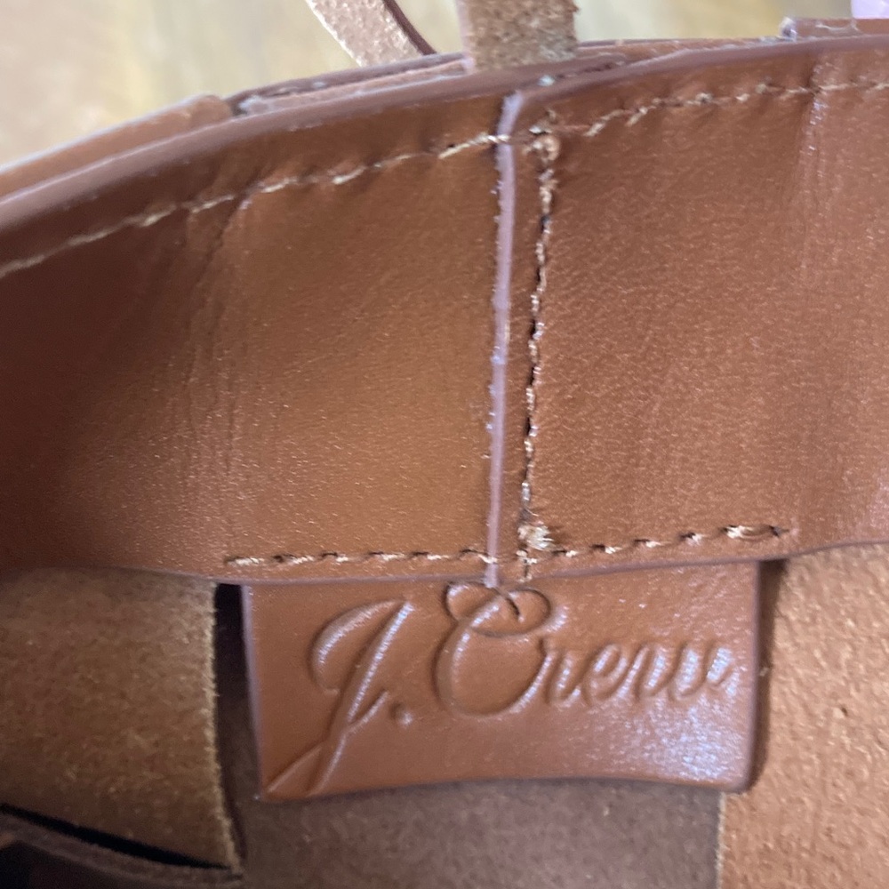 Women’s J.Crew Woven Leather Suede Bag New NWT - Picture 5 of 11
